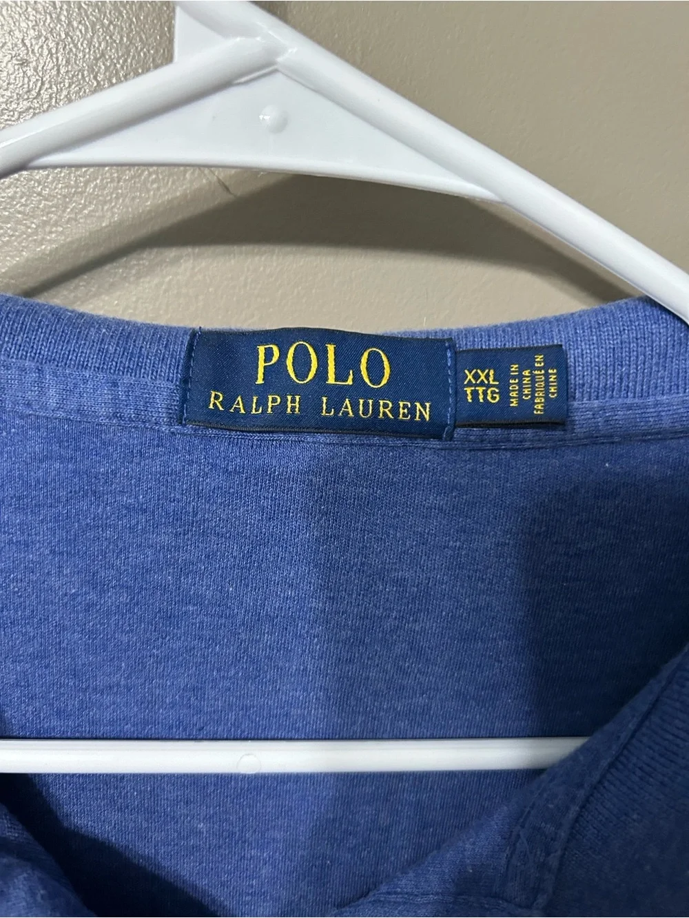 Ralph Lauren Men’s Heather Blue Polo Shirt with Navy Pony 💯 cotton